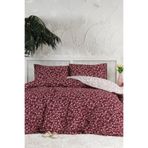 Elart Jasmin Nevresim Takımı Tek Kişilik %100 Pamuk Ranforce Lastikli Çarşaf (160x220 cm) Bordo
