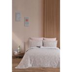Elart Mokka Yatak Örtüsü Çift Kişilik Keten Görünümlü 3 Parça (240x230 cm) Ekru