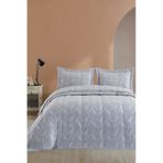 Elart Stil Yatak Örtüsü Elyaflı 270x260 Cm Gri Gri