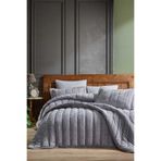Elart Velvet Comfort Set Uyku Seti Çift Kişilik Kadife 3 Parça (230x220 cm) Gümüş