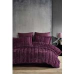 Elart Velvet Comfort Set Uyku Seti Çift Kişilik Kadife 6 parça (230x220cm) Mürdüm