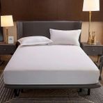 Elastik Bantlı Pamuklu Lastikli Çarşaf Mavi King Size Yatak Örtüsü Yumuşak ve Nefes Alabilen Yatak Örtüsü 180 x 200 x 30 cm