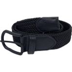 Elastik Esnek Unisex Örgü Kemer Siyah - 100 cm