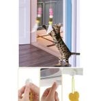 Elastik Kendinden Yapışkanlı Renkli Kedi Oyun Oltası Kedi Oyuncağı Yapışkanlı Olta Eğitim Oyuncağı