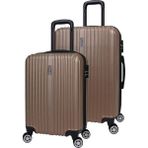 Elatae 1020 Orta ve Kabin Boy Gold 2'li Valiz Seti