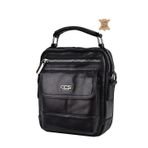 Elatae 31441 Ççs Çok Gözlü Hakiki Deri Siyah Erkek Çantası