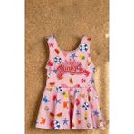 Elayza Summer Baskılı Kendinden Külotlu Kız Çocuk Elbise Mayo - Pembe