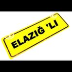 ELAZIG 'LI Yazılı Sarı Dekor Plaka Sök Tak Pratik yeni nesil