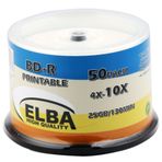 Elba BD-R 10X 25GB 50'li Cake Box Prıntable Blu-Ray