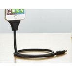 Elba MK66S Metal Micro Stand Kablo Siyah Android Telefon Tutucu