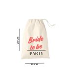 Elbasan Tekstil 10 Adet Bride To Be Party Hediye Kesesi 15 X 20 Cm Ebat
