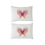 Elbasan Tekstil 2 Li Yastık Kılıfı 50 X 70 Cm Kelebek Baskılı Fermuarlı