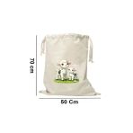 Elbasan Tekstil 50 x 70 cm Kanvas Oyuncak Torbası Kuzular