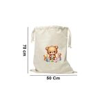 Elbasan Tekstil 50 x 70 cm Kanvas oyuncak Torbası Sevimli Ayıcık