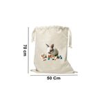 Elbasan Tekstil 50 x 70 cm Kanvas Oyuncak Torbası Sevimli Tavşan