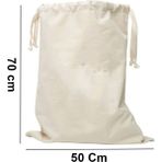 Elbasan Tekstil 50 X 70 Kanvas Çok Amaçlı Kirli Çamaşır Torbası 50X70 1 Adet Bej Kumaş 0-19 L
