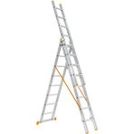 Elbe Endüstri 3*2,5 Metre A Tipi Sürgülü Alüminyum Merdiven Gri