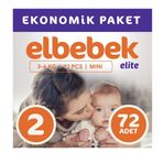 Elbebek Elite No:2 Mini 72 Adet Bebek Bezi