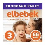 Elbebek Elite No:3 Midi 66 Adet Bebek Bezi