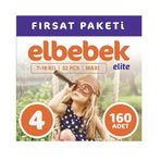 Elbebek Elite No:4 Maxi 160 Adet Bebek Bezi