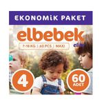 Elbebek Elite No:4 Maxi 60 Adet Bebek Bezi