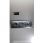 ELBİ Metalik Gri/telefon Prizi/uydu Prizi/topraklı Priz Çerçeveli Üçlü Takım Elbi Zena Silverline Serisi