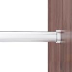 Elbise Askı Borusu Oval Gardırop Rayı Braketi ve Direği, Alüminyum Ağır Hizmet Tipi Gardırop Çubuğu Giysi Asma Borusu, Dolap Için Ekstra Uzun Kesilebilir Gardırop Rayı(Silver,100cm)
