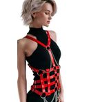 Elbise Üzeri Deri Kemer, Deri Elbise Kemeri, Deri Korse Harness - Brf1072