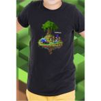 Elbiseciniz Çocuk Minecraft Desen Baskılı Pamuklu T-Shirt Siyah Renk - Minecraft Tişört - 8