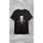 Elbiseciniz Karizma Gözlüklü Gazi Mustafa Kemal Atatürk Portresi Baskılı Tişört Unisex T-Shirt - 10 - Siyah