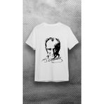Elbiseciniz Mustafa Kemal Atatürk I?mzalı Tişört, 23 Nisan, 29 Ekim, 10 Kasım Atatürk Baskılı Tişört - Beyaz - 12 Yaş