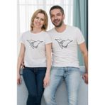 Elbiseciniz Sevgili Kombini Baskılı Unisex Tişört (Tek Adet Fiyatıdır. Kombin Için Ayrı Ayrı Sipariş Veriniz) - Beyaz - XL