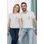 Elbiseciniz Sevgili Kombini Baskılı Unisex Tişört (Tek Adet Fiyatıdır. Kombin Için Ayrı Ayrı Sipariş Veriniz)1 - Beyaz