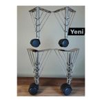 elbse Metal Gövde Frenli Tekerlekli Masa Ayağı,akıllı Sehpa Ayağı, Sihirli Sehpa Ayağı 4 Adet 360° 20 Cm