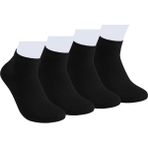 Elchee Wear Bambu Erkek Patik Siyah Çorap 4'lü - 41 - 45 - 01-Siyah