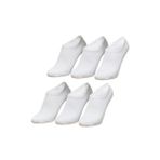Elchee Wear Vegan Bambu Unisex Babet Görünmez Çorap Beyaz 6'lı (Beyaz, 36-40)