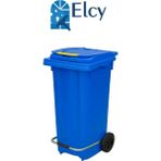Elcy 120 Lt Mavi Metal Pedallı Çöp Konteyneri (Isıya Dayanıklı) - 01-Mavi
