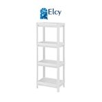 ELCY 4 Katlı Banyo Raf Ünitesi Beyaz Banyo Düzenleyici Şampuanlık Havluluk Dolap Beyaz A-Kaliteli