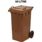 Elcy 60 Lt Kahverengi Çöp Konteyneri