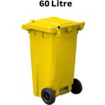 ELCY 60 LT Plastik Çöp Konteyneri Sarı -Isıya Karşı Dayanıklı