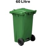 ELCY 60 LT Plastik Çöp Konteyneri Yeşil -Isıya Karşı Dayanıklı