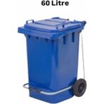 ELCY 60 LT Plastik Pedallı Çöp Konteyneri Mavi -Isıya Karşı Dayanıklı