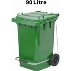 ELCY 90 Litre Tıbbi Atık Plastik Pedallı Çöp Konteyneri Yeşil Isıya Karşı Dayanıklı A Kalite