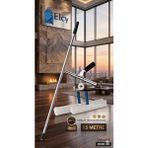 Elcy Cam Temizlik Seti 1,5 Metre Teleskopik Uzayabilen Metal Sap -35 cm Cam Çekçeği ve 2 Adet Peluş - Beyaz