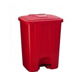 ELCY Pedallı Plastik 65 LT Kırmızı Çöp Kovası