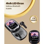 Eldenör Akıllı Ekranlı Bluetooth 5.4 Kablosuz Kulaklık – Dokunmatik ve Şarj Kutulu