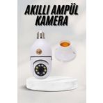 Eldenör Akıllı Kamera Wifi Kamera Duylu Ampul Görünümlü 360 Derece Dönebilen Ev Kamerası