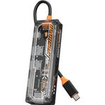 Eldenör ALLY 6in1 Type-c To USB3.0 + USB2.0 + Type-c PD 100W + SD + TF + HDMI Çoğaltıcı Transparan Hub-(5775)