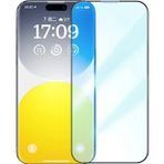 Eldenör Baseus Crystalline iPhone 15 Pro Max Full Koruma Anti Mavi Işık Tempered Cam Ekran Koruyucu-(5775)