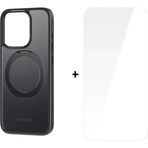 Eldenör Baseus iPhone 15 Plus SkyRing Serisi Standlı Magsafe Manyetik Kılıf + Tempered Ekran Koruyucu Set-(5775)